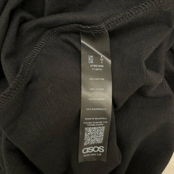 ASOS DESIGN Petite mini button through sundress with tiered skirt 🖤 NWT - Picture 7 of 8